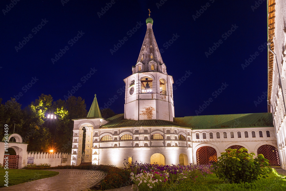 Kremlin in Suzdal night. gold ring of Russia Kremlin in Suzdal night. gold ring of Russia