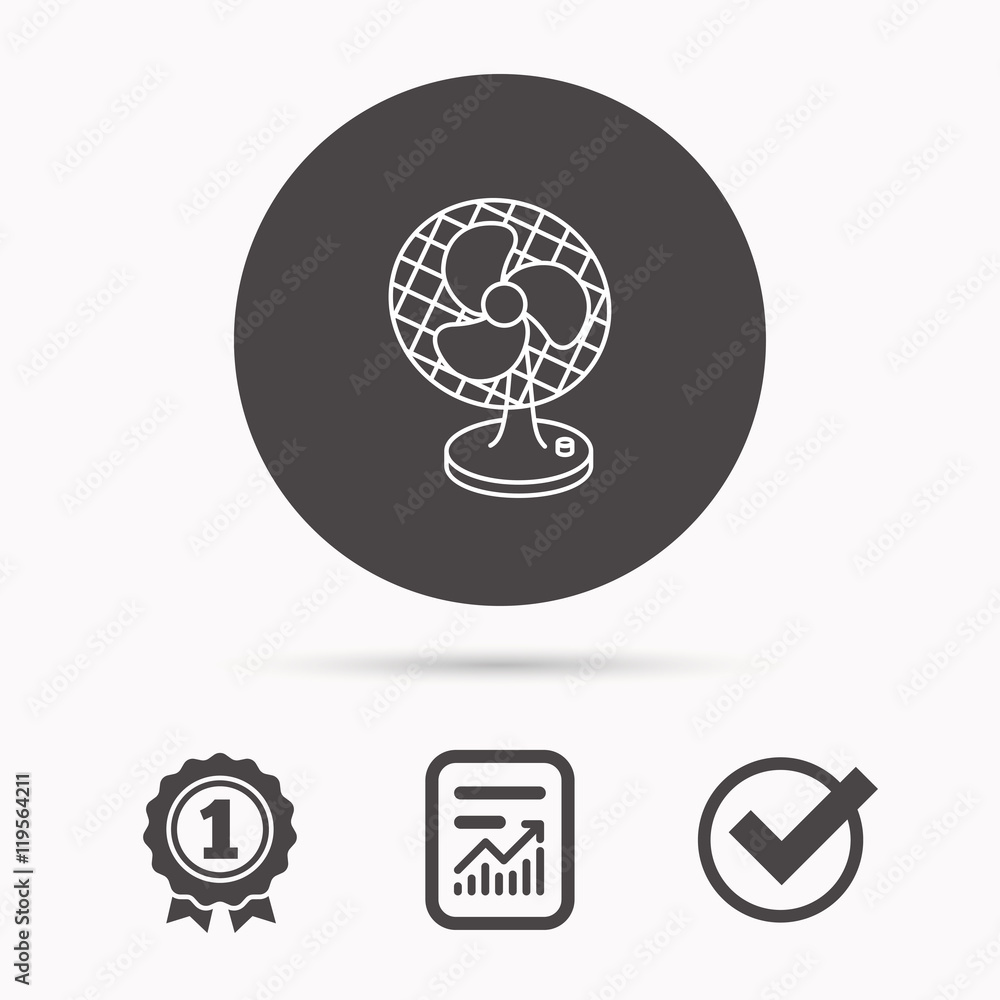 Ventilator icon. Fan or propeller sign. Ventilator icon. Fan or propeller sign.