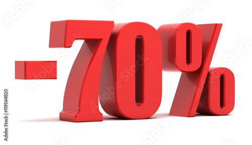 70 percent discount 3d text