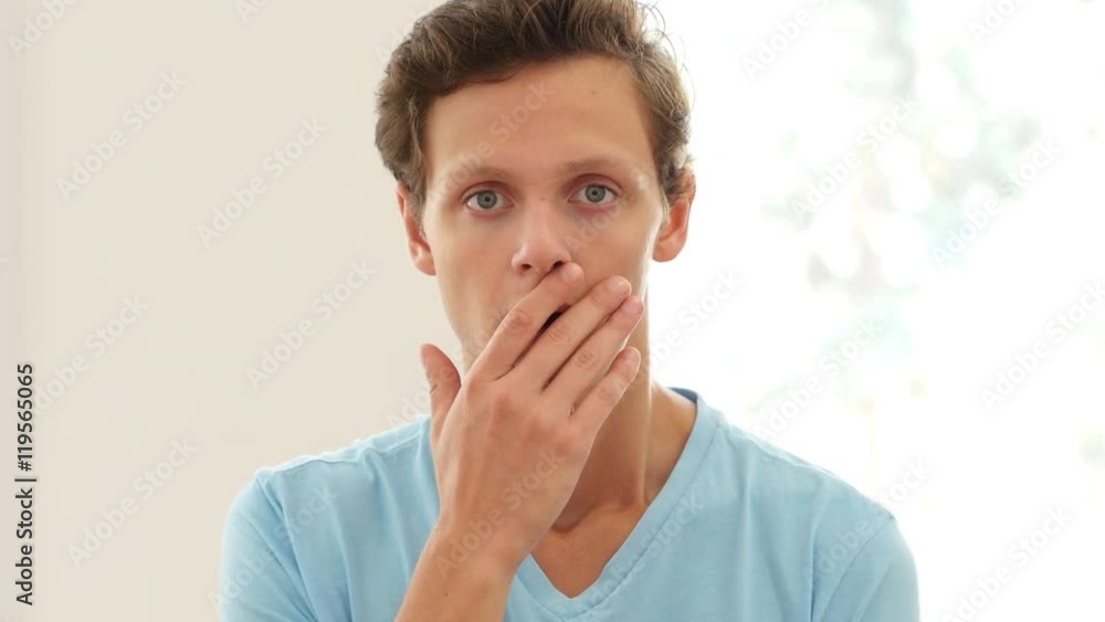 Shocked Young Man, Amazed, Portrait Shocked Young Man, Amazed, Portrait