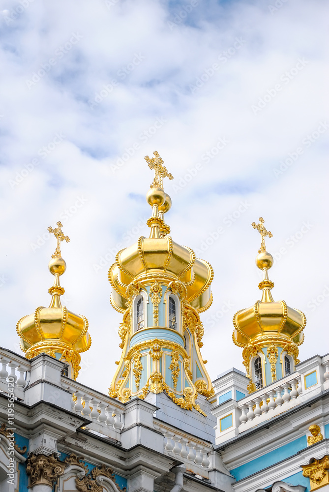 domes of Tsarskoye Selo in St. Petersburg