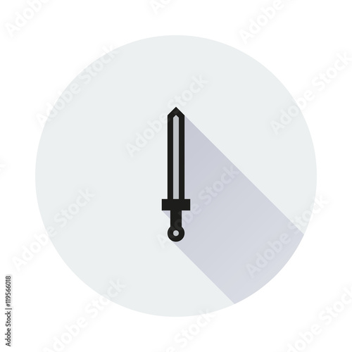 Sword icon on round background