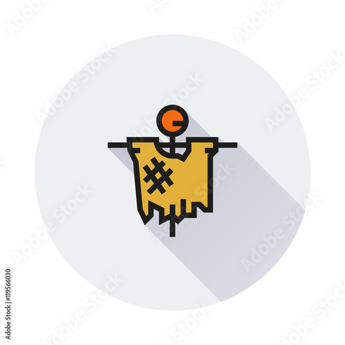 Scarecrow icon on round background