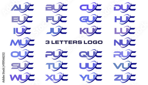 3 letters modern generic swoosh logo AUC, BUC, CUC, DUC, EUC, FUC, GUC, HUC, IUC, JUC, KUC, LUC, MUC, NUC, OUC, PUC, QUC, RUC, SUC, TUC, UUC, VUC, WUC, XUC, YUC, ZUC photo