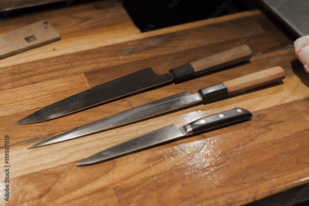 A sushi chefs cutlery. 