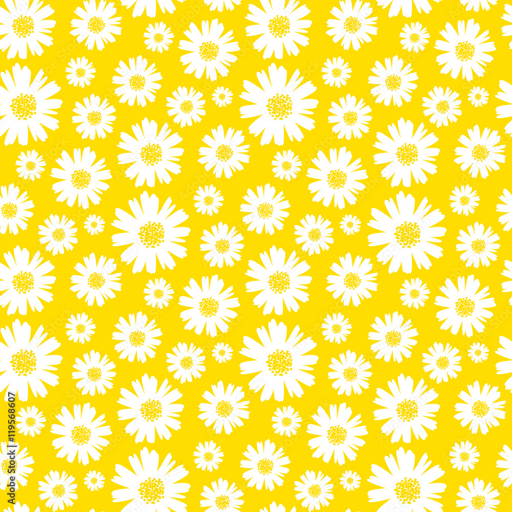 seamless daisy pattern and background vector illustration seamless daisy pattern and background vector illustration
