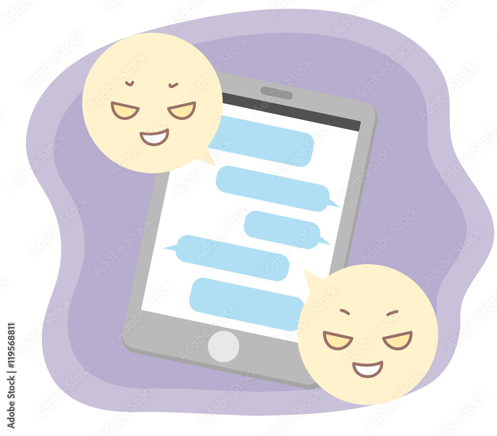 スマートフォン メッセージアプリ Snsネガティブイメージ ネットいじめ 白背景 ベクター Stock Vector Adobe Stock スマートフォン メッセージアプリ Snsネガティブイメージ ネットいじめ 白背景 ベクター Stock Vector Adobe Stock