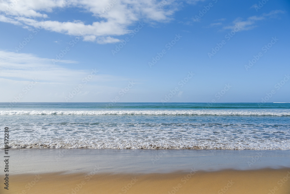 Tropical sea, beach and blue sky