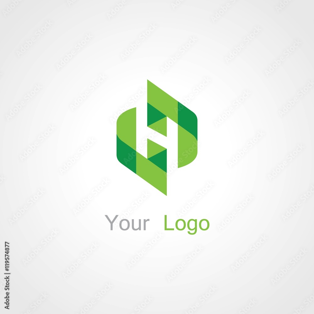 green letter H logo Stock Vector Adobe Stock