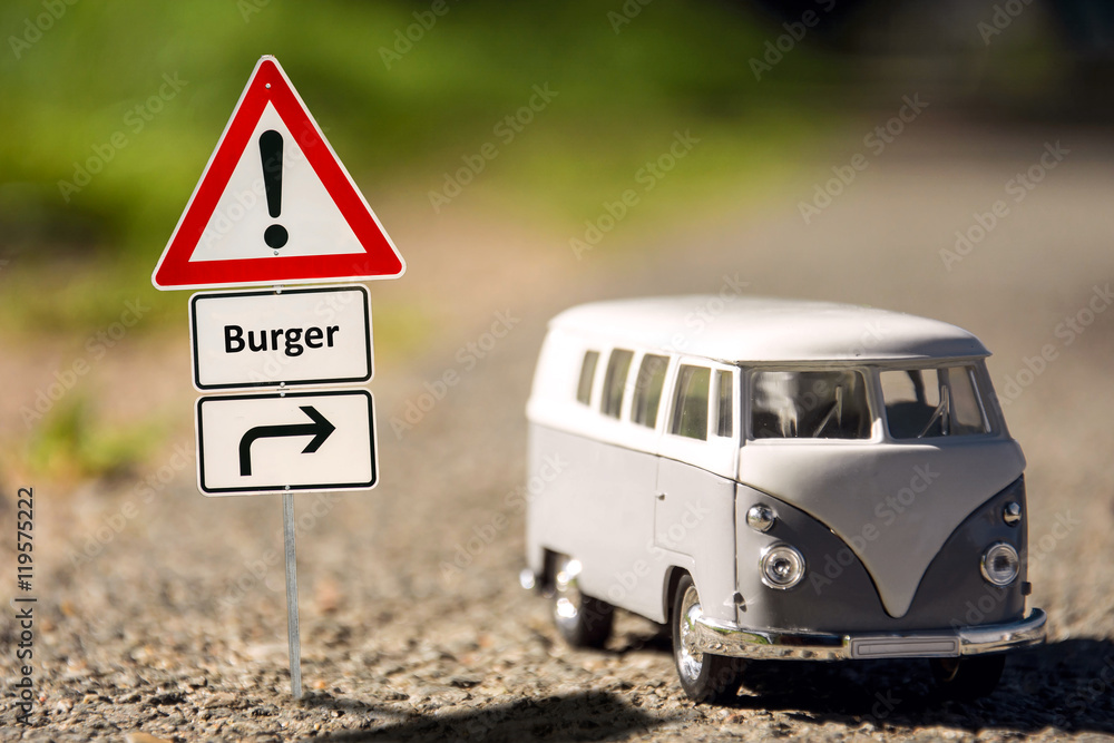 Schild 136 - Burger