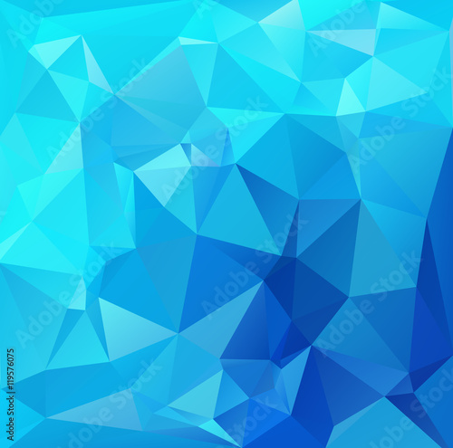 Fototapeta Naklejka Na Ścianę i Meble -  Blue Polygonal Mosaic Background, Creative Design Templates