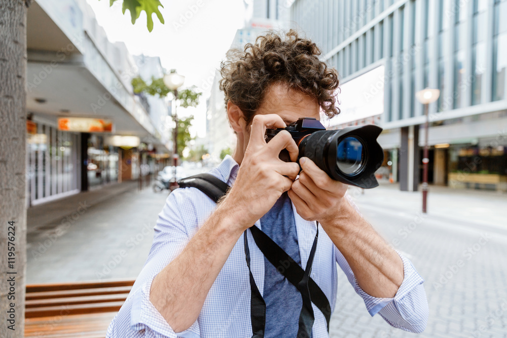 Male photographer taking picture Male photographer taking picture