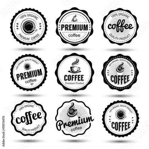 coffee label vector