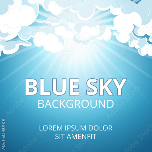 Blue sky and clouds background