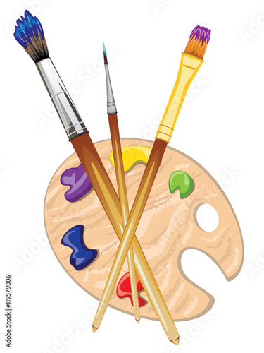 Brushes and Palette