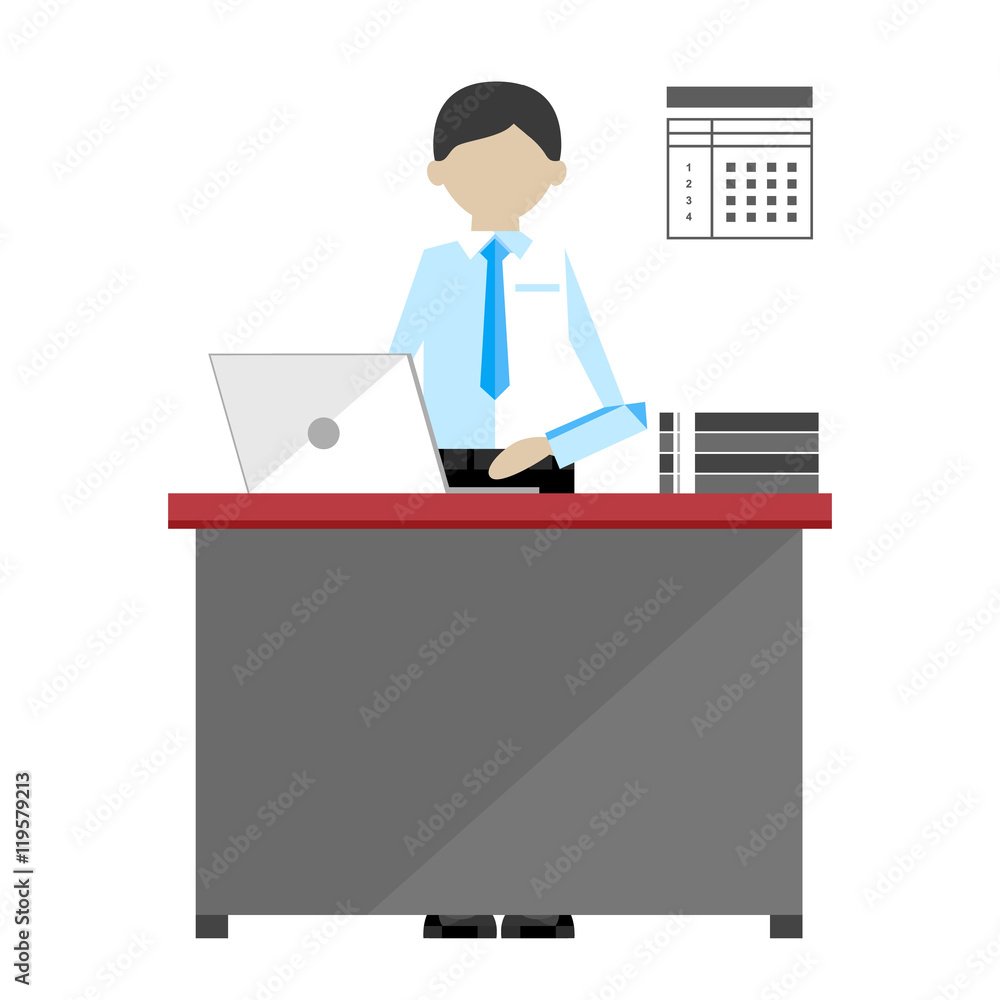 Project manager isolated on white background vector illustration Project manager isolated on white background vector illustration