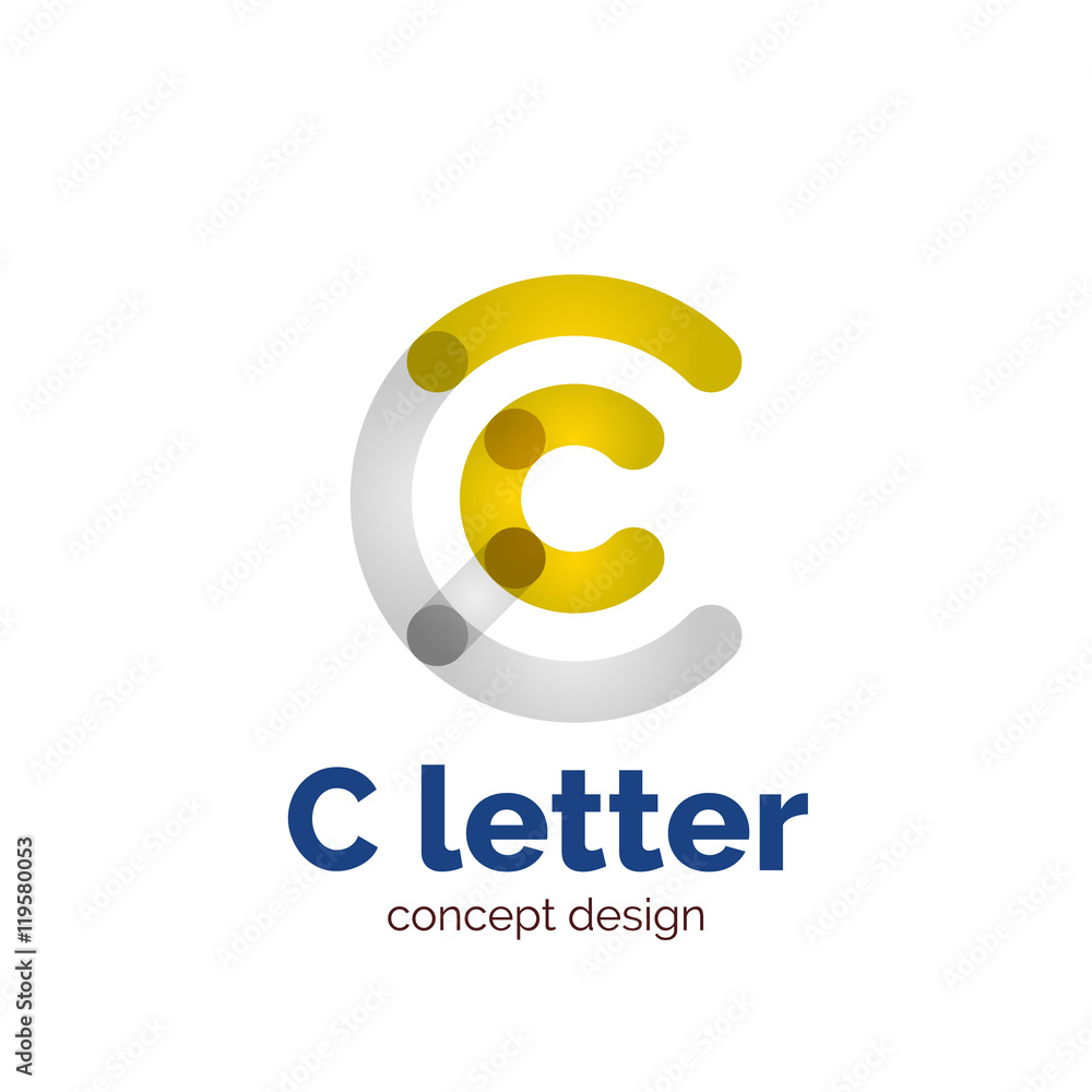 Fototapeta premium Vector modern minimalistic letter concept logo