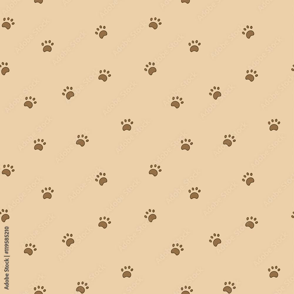 Seamless pattern with paws Seamless pattern with paws