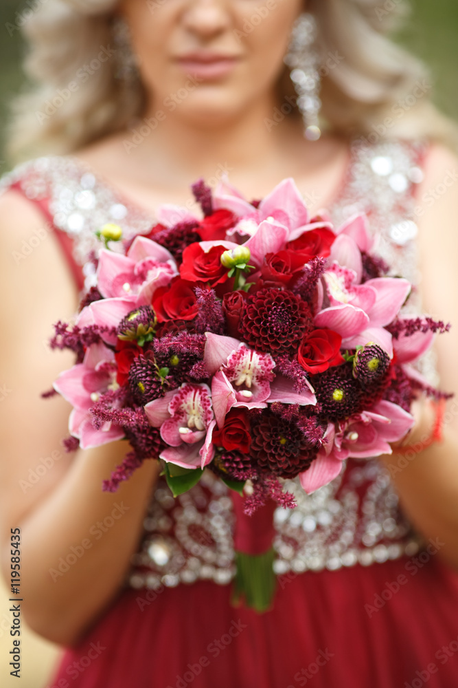 Beautiful bride with flowers Beautiful bride with flowers