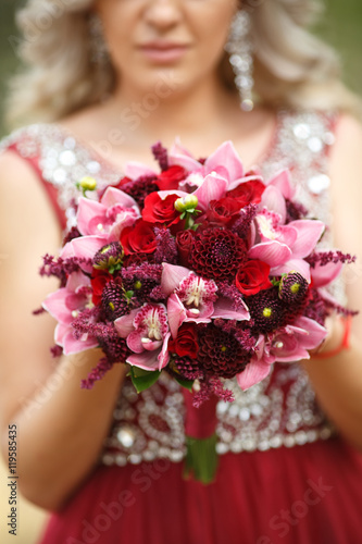 Beautiful bride with flowers