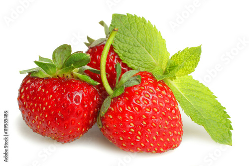 Strawberry on white isolated background