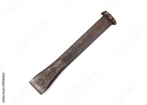 Fotografija Old chisel isolated on white background