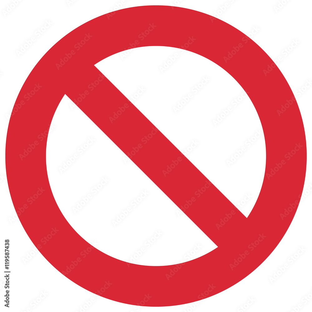 red prohibition symbol isolated on white red prohibition symbol isolated on white