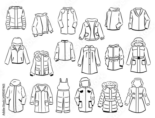 Contours of jackets for children