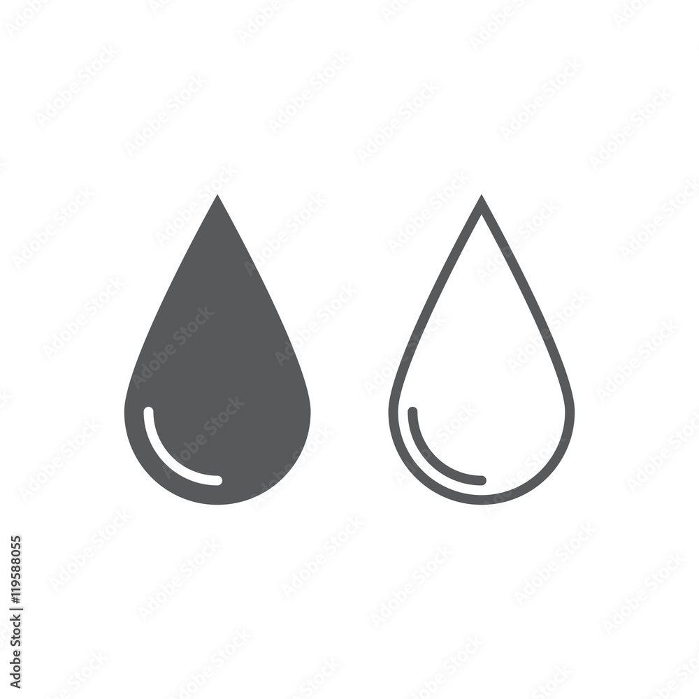 water drop line icon, outline and solid vector sign, linear and full pictogram isolated on white, logo illustration water drop line icon, outline and solid vector sign, linear and full pictogram isolated on white, logo illustration