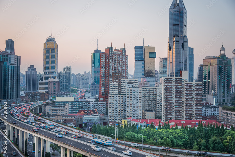 Aerial View of Shanghai overpass