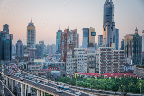 Aerial View of Shanghai overpass