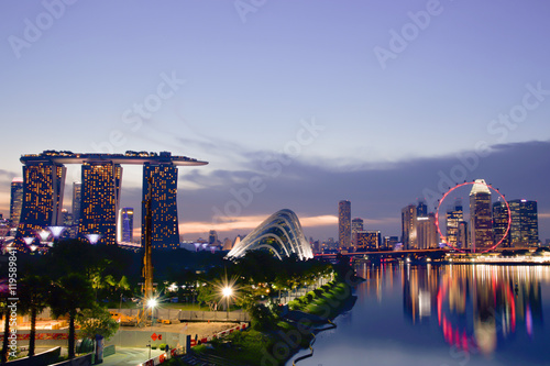 The landscape of the beautiful city of Singapore
