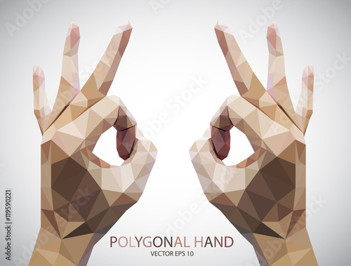 Abstract Triangular Hand okey sign