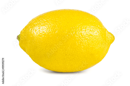 fresh lemon on white background