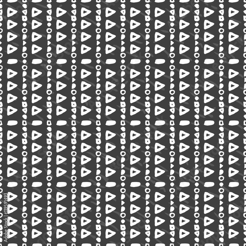 Geometric monochrome seamless pattern