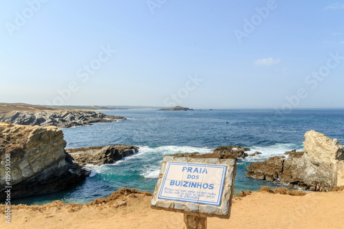 Vista da costa Alentejana com a Ilha do Pessegueiro em fundo photo