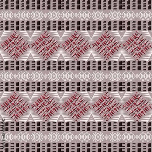 Abstract tribal art ethnic seamless pattern. Folk repeating background texture. Geometric print. Fabric design. Wallpaper