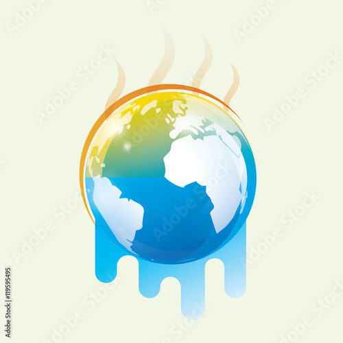 global warming stylized vector symbol