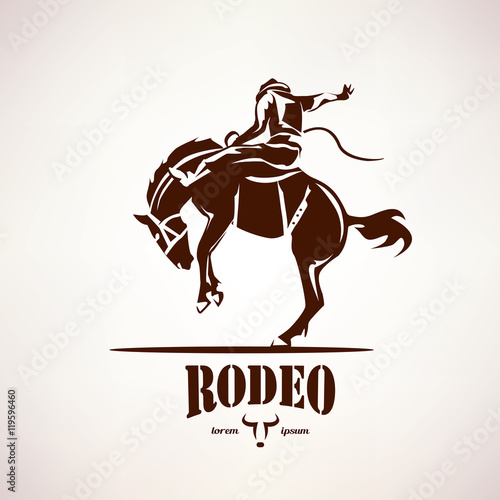 rodeo horse symbol, stylized vector silhouette