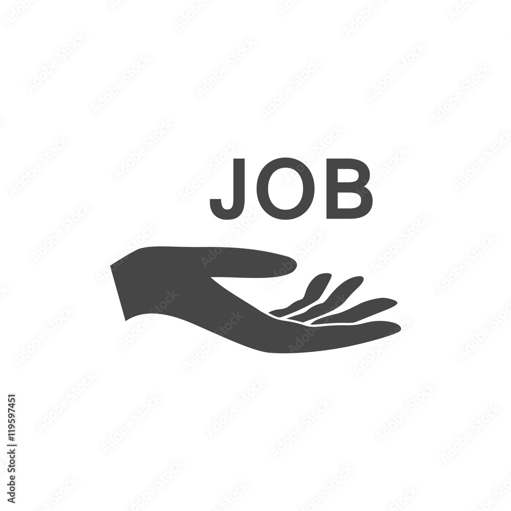 Obraz premium Illustration of a hand offering job