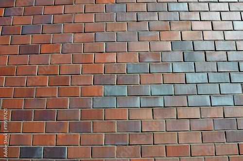 Beautiful red and gray brick wall