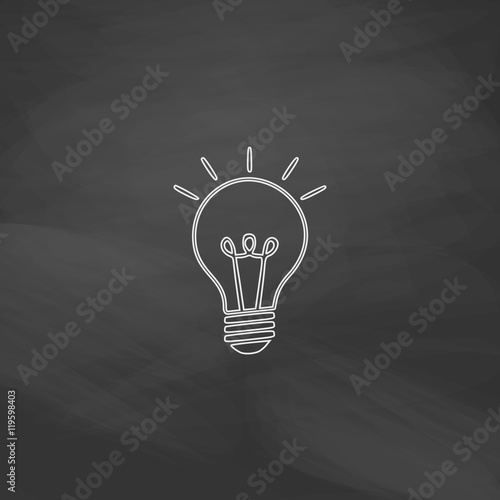 Light lamp computer symbol