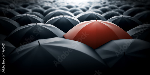 Slika na platnu Red special umbrella, special one concept
