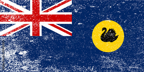 Western Australia Grunge Flag