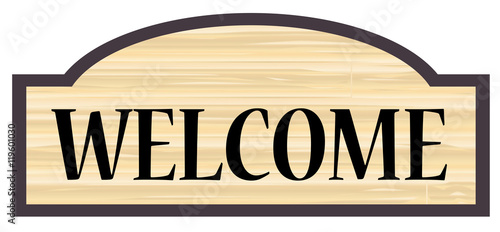 welcome Wooden  Sign