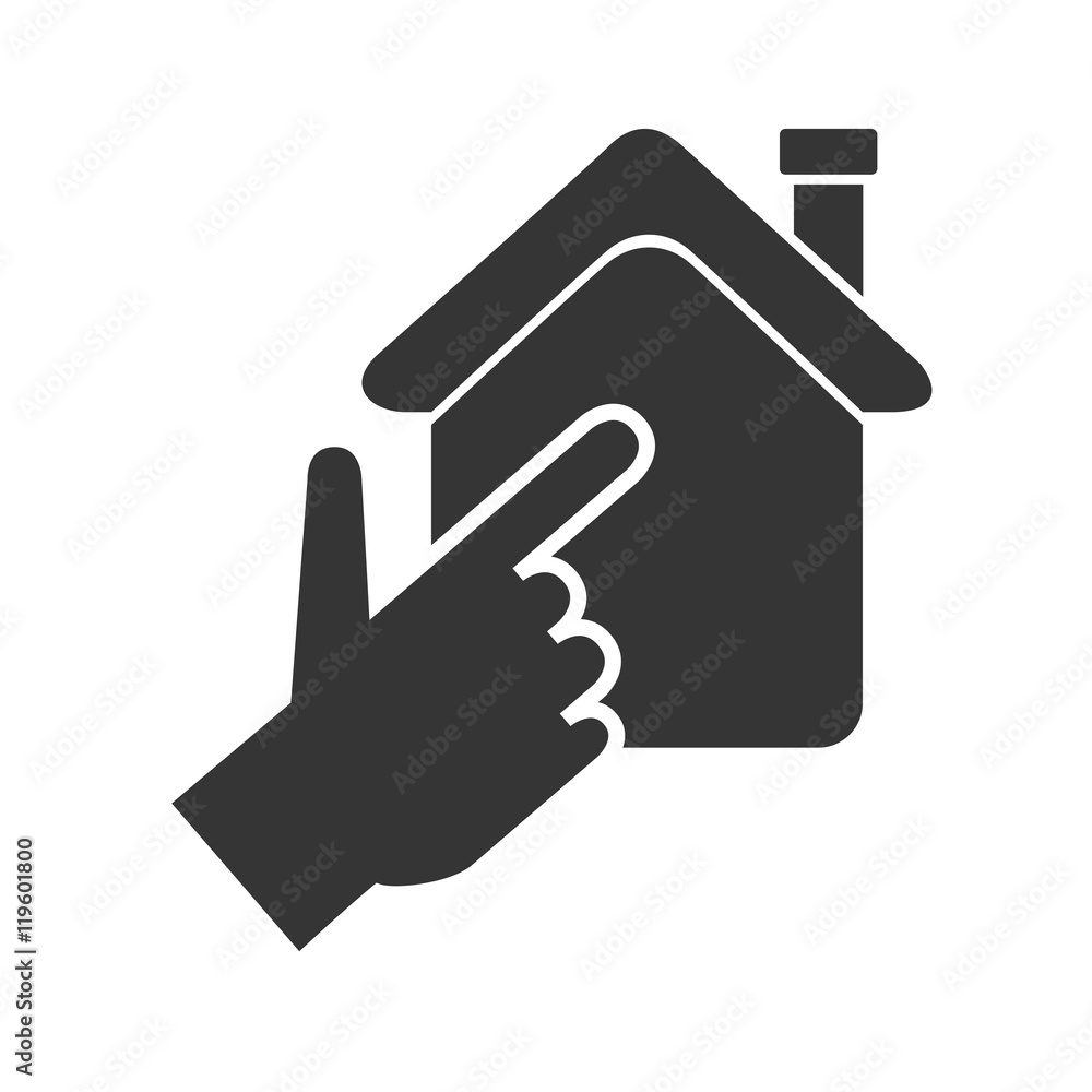 house hand real state isolated vector illustration eps 10