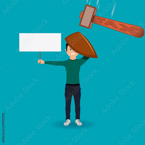 man guarded hammer taxi