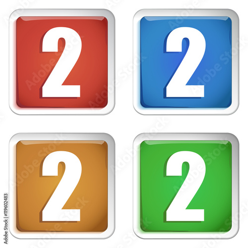 ikona kwadratowy plastikowy przycisk wektor