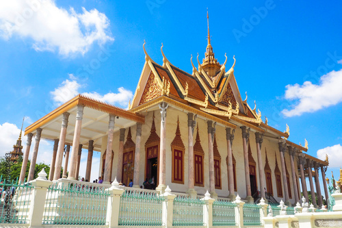 Wat Preah Keo Morokat, or the Silver Pagoda, in Phnom Penh, Cambodia photo