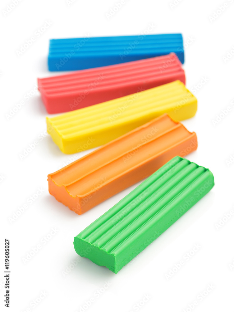 plasticine set isolated on white plasticine set isolated on white